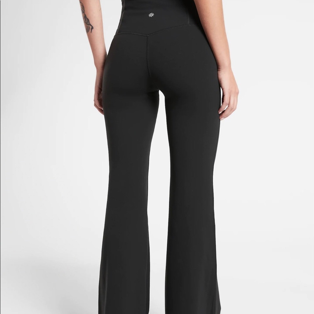 Athleta flare pant made of nylon and spandex. Gently worn.